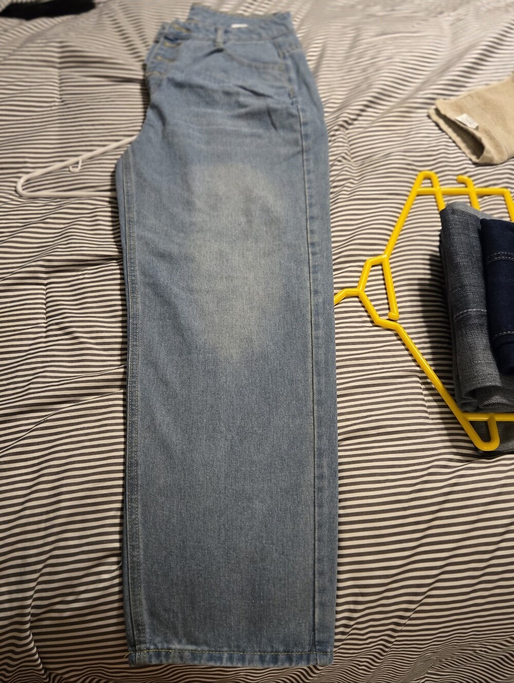 Classic Light Blue Womens Straight-Leg Jeans